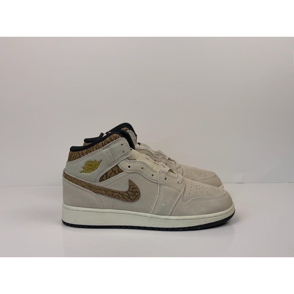 Nike Jordan 1 Mid SE Sneakers 6.5Y Brown Elephant DZ5369-102 No Box